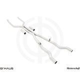 GTHaus LSR Mid Resonator Delete Pipes , Stainless Steel for 2020 BMW M850i xDrive Gran Coupe(BM4123001)