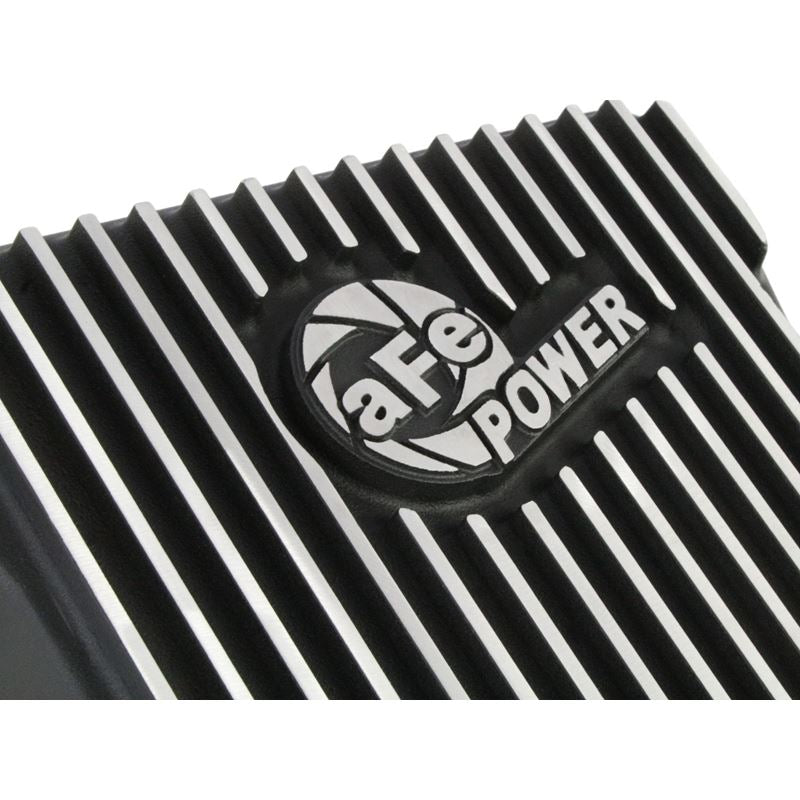 aFe Power Transmission Pan Black w/ Machined Fins (46-70072)