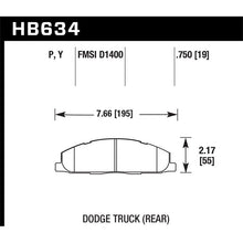 Load image into Gallery viewer, Hawk Performance Super Duty Brake Pads (HB634P.750)