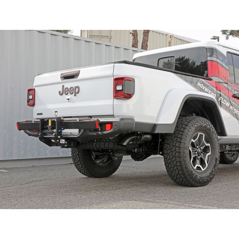 aFe Vulcan Series 3 IN 304 Stainless DPF-Back Hi-Tuck Exhaust System w/ Black Tip for 2021-2021 Jeep Gladiator(49-38094-B)