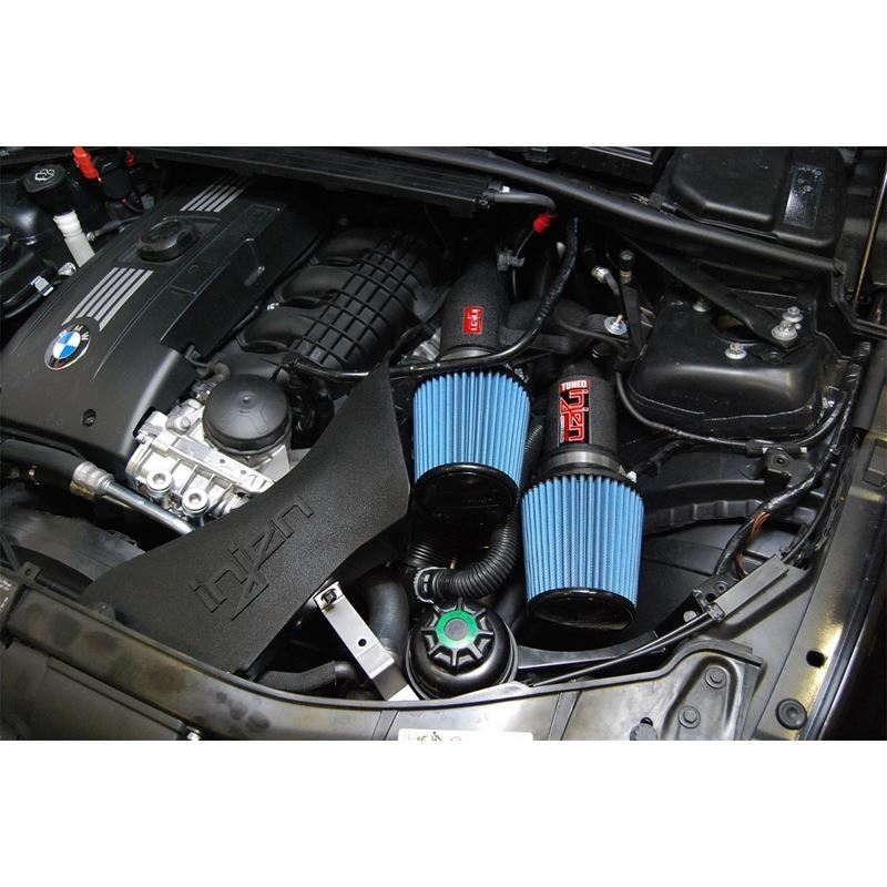 Injen 07-09 335i E92 / 08-09 135i E82 3.0L L6 Twin intake Wrinkle Black Short Ram Intake (SP1125WB)