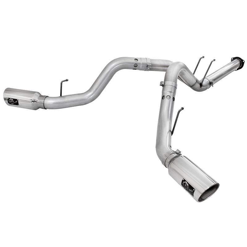 aFe ATLAS 4 IN Aluminized Steel DPF-Back Exhaust System w/Polished Tip (49-03065-P)