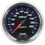 AutoMeter Cobalt Gauge Speedometer 3 3/8in 225Km/H Gps Cobalt (6280-M)