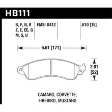 Load image into Gallery viewer, Hawk Performance ER-1 Disc Brake Pad (HB111D.610)