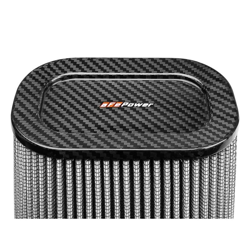 aFe Track Series Intake Replacement Air Filter w/ Pro DRY S Media - Carbon Fiber top (21-90110-CF)