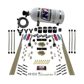 Nitrous Express 8 Cyl Dry Direct Port Dual Stage 4 Solenoids Nitrous Kit (200-600HP) w/10lb Bottle (93106-10)