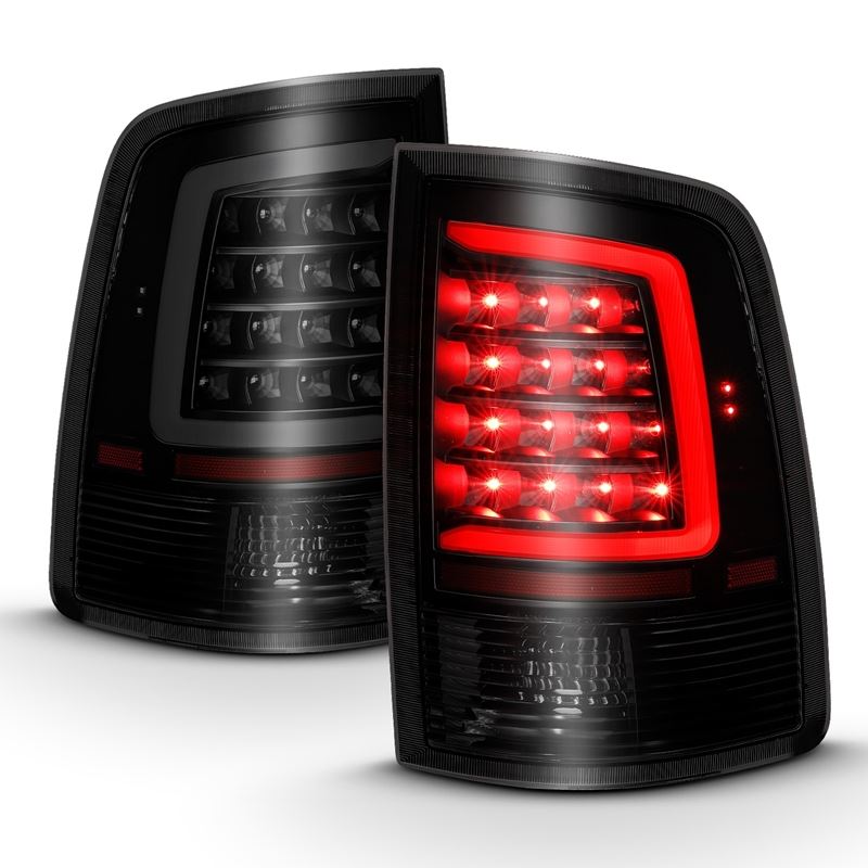 ANZO USA Tail Light Assembly, LED, Smoke Lens, Black Housing, w/Plank Style Design, Pair, (311319)