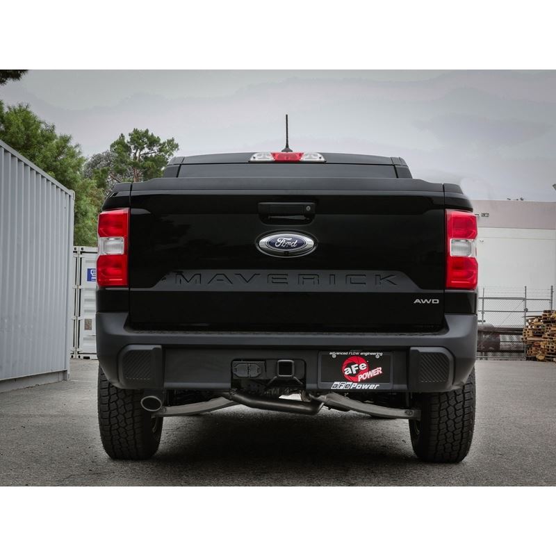 aFe Vulcan Series 2-1/2 IN 304 Stainless Steel Cat-Back Exhaust System w/ Black Tip (49-33145-B)