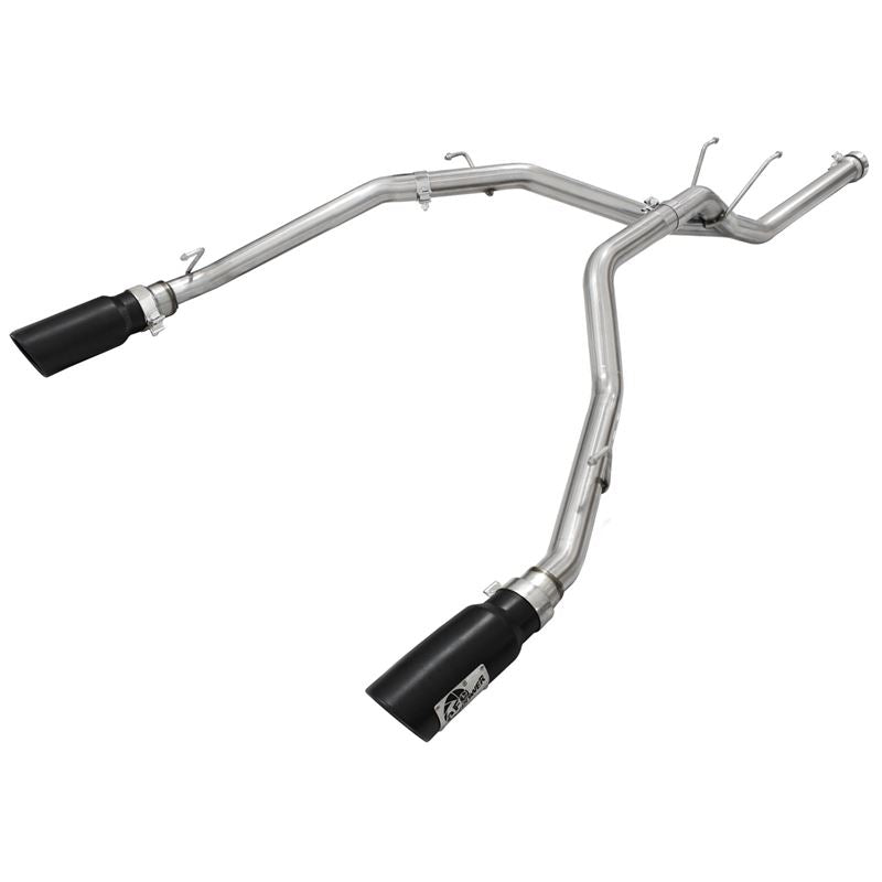 aFe Large Bore-HD 2-1/2in 409 Stainless Steel DPF-Back Exhaust System w/Black Tip (49-42041-B)