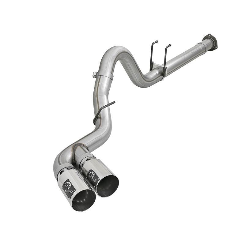 aFe Rebel XD Series 4 IN 409 Stainless Steel DPF-Back Exhaust w/Dual Polished Tips for 2011-2014 Ford F-250 Super Duty(49-43120-P)