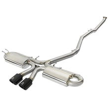 Load image into Gallery viewer, Takeda 3 IN 304 Stainless Steel Cat-Back Exhaust w/ Center Black Tips (49-36618-B)