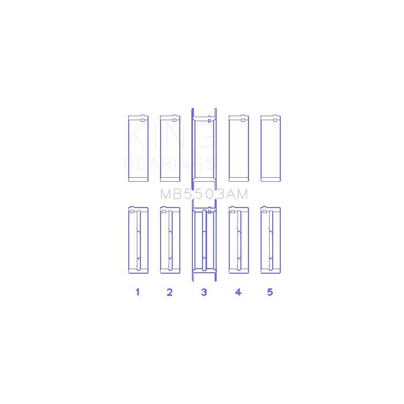King Engine Bearings Main Bearing Set for 1972-1974 Ford Gran Torino (MB5503AM 010)