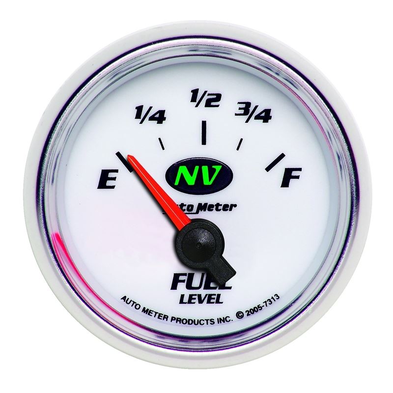 AutoMeter NV 2-1/16in 0 Ohms - Empty To 90 Ohms - Full Electric Fuel Level Gauge (7313)