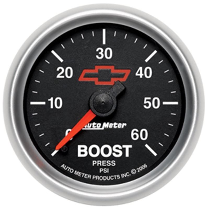 AutoMeter GM Performance Parts 2-1/16in 0-60 PSI Mechanical Boost Gauge (3605-00406)