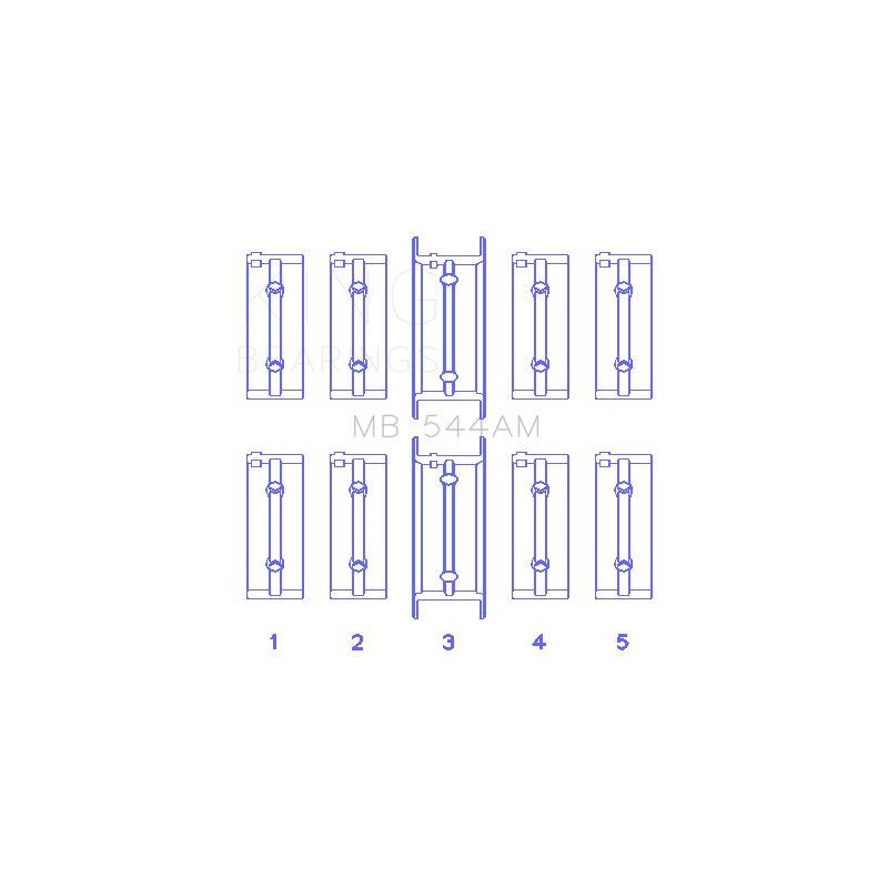 King Engine Bearings Main Bearing Set for 1966-1974 BMW 2002 (MB 544AM)