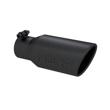 Load image into Gallery viewer, MBRP Exhaust Tip. 4in. O.D. Angled Rolled End 2 3/4in. let 10in. length. BLK (T5157BLK)