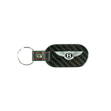 Load image into Gallery viewer, Fabspeed Bentley Crest and Script Carbon Fiber Keyring (FS-CF-CKR-BENS)