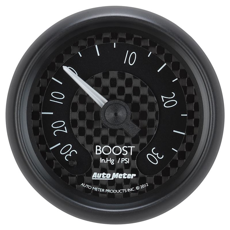 AutoMeter GT Series 52mm Mechanical 30 In Hg/30 psi Vacuum/Boost Gauge (8003)