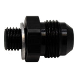 DeatschWerks 8AN Male Flare to M12 X 1.5 Male Metric Adapter (Incl Washer) - Anodized Matte Black(6-02-0617-B)