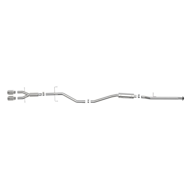 Takeda 2-1/2 IN 304 Stainless Steel Cat-Back Exhaust System w/ Polished Tips (49-36619-P)