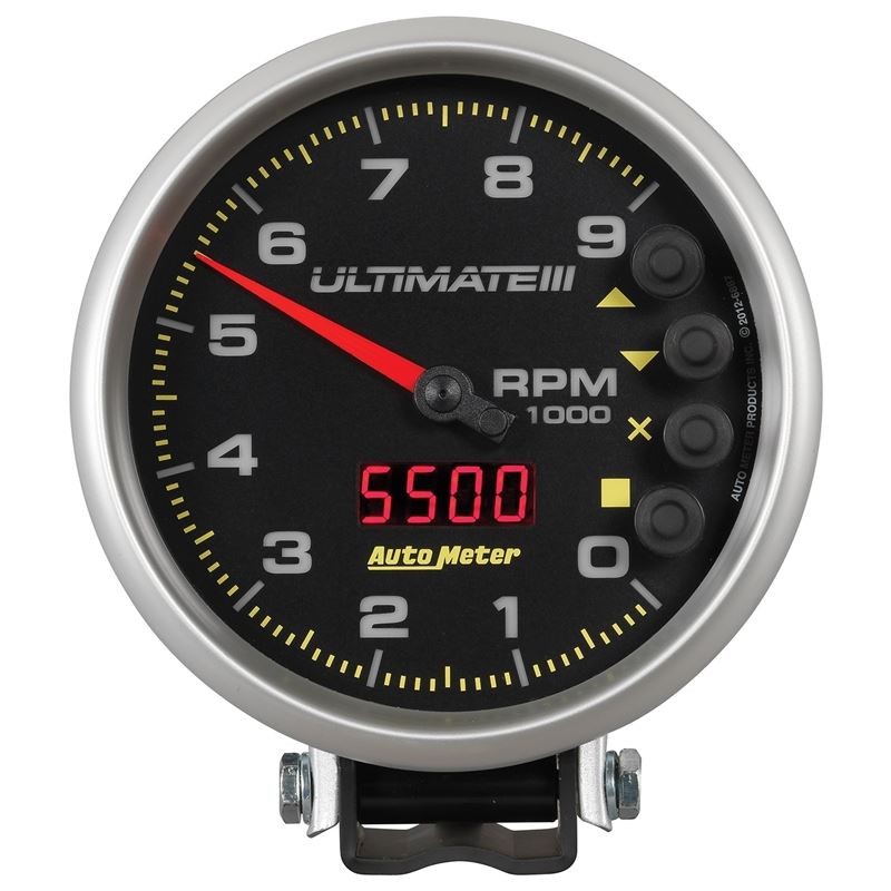 AutoMeter 5 inch Ultimate III Playback Tachometer 9000 RPM - Black (6887)