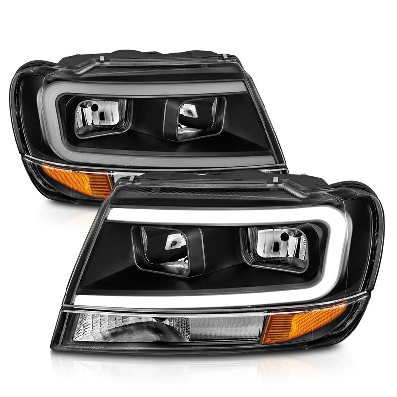 ANZO USA Crystal Headlight Set for 1999-2004 Jeep Grand Cherokee (111537)