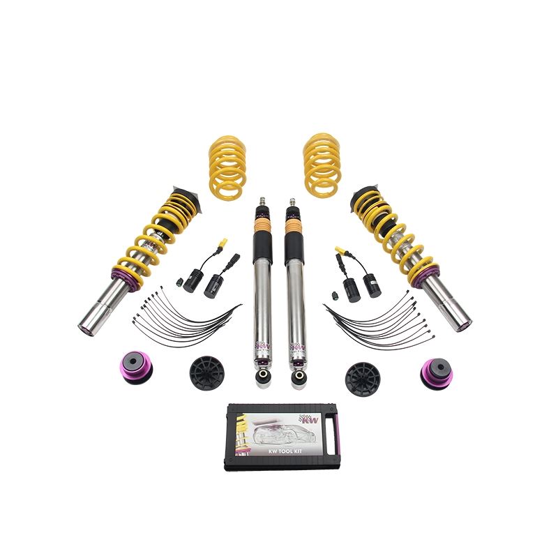 KW Suspension Coilover Kit V3 Bundle for Audi A4 (B9) Sedan 2WD w/ electronic dampers (352100AW)