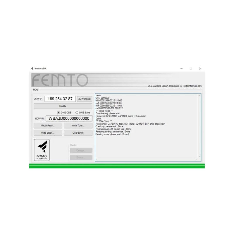 Active Autowerke Femto End User Software Tool - F - Series / G - Series Prior To 11 / 2019 SW (16-903)