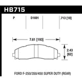 Hawk Performance Super Duty Brake Pads (HB715P.713)