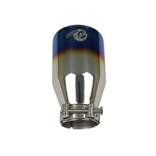 Load image into Gallery viewer, aFe MACH Force-Xp 304 Stainless Steel Clamp-on Exhaust Tip Blue Flame (49T25404-L071)