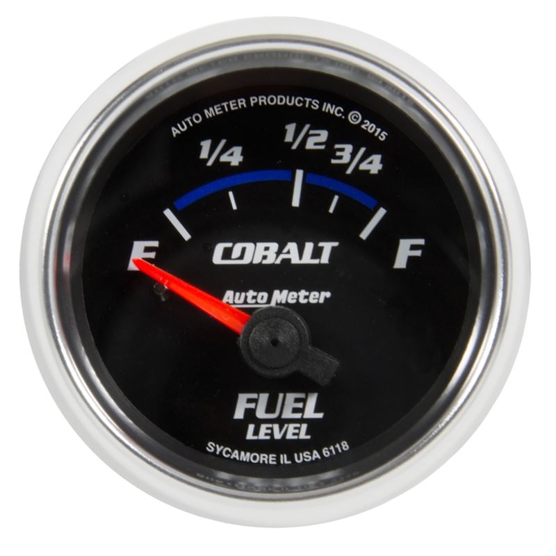 AutoMeter Cobalt Gauge Fuel Level 2 1/16in 16e To 158f Elec Cobalt (6118)