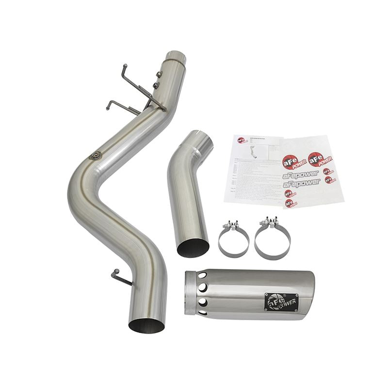 aFe ATLAS 4 IN Aluminized Steel DPF-Back Exhaust System w/ Polished Tip (49-04085-P)