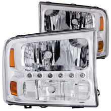 Load image into Gallery viewer, ANZO USA 2000-2004 Ford Excursion Crystal Headlights Chrome w/ LED 1pc (111088)