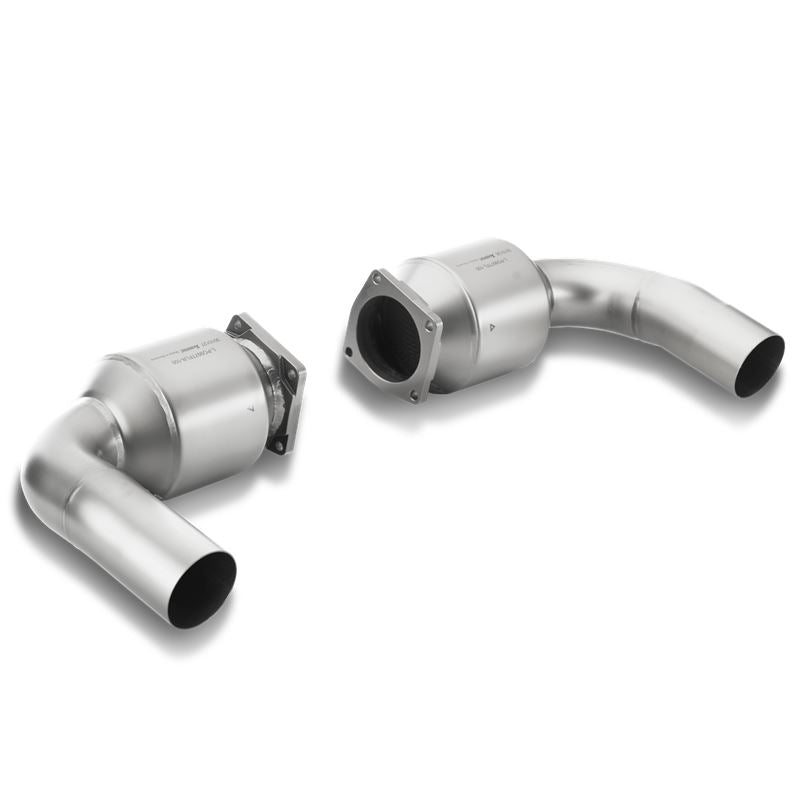 Akrapovic 10-13 Porsche 911 Turbo/Turbo S (997) Link Pipe Set w/ Cat (Titanium) (L-PO997TFLS-100)