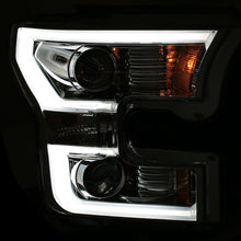 Load image into Gallery viewer, ANZO USA 2015-2016 Ford F-150 Projector Headlights w/ Plank Style Design Chrome w/ Amber (111348)