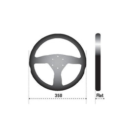 Sparco L505 Racing Steering Wheel, Black Suede (015TL522TUV)