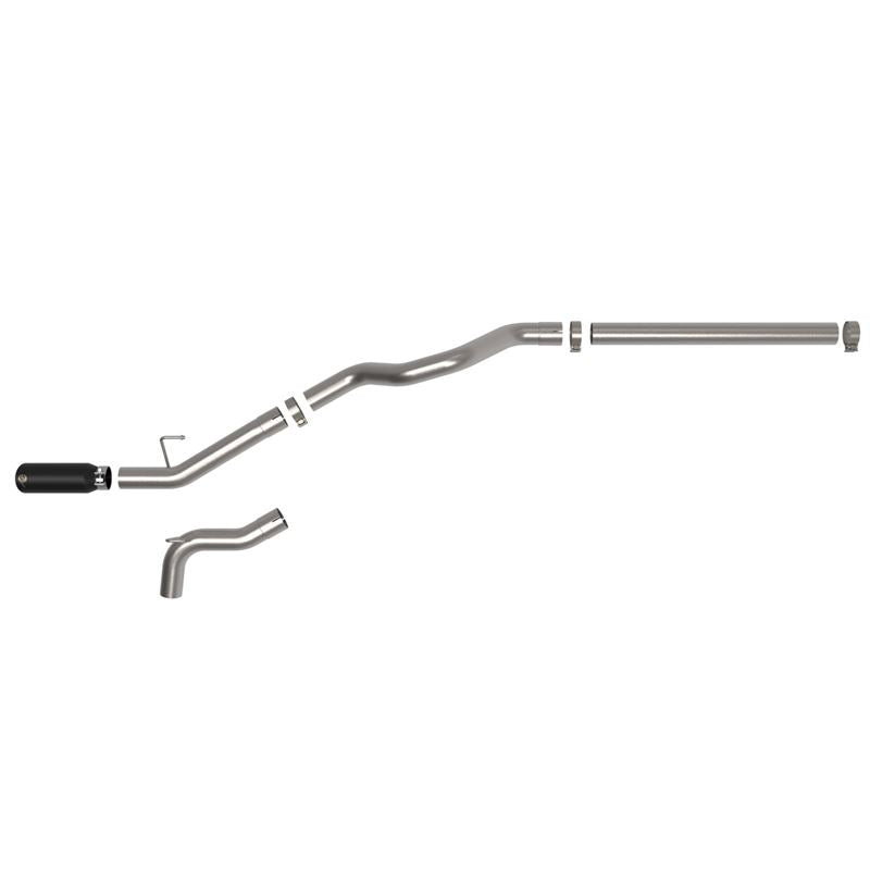 aFe Vulcan Series 2-1/2 IN 304 Stainless Steel Cat-Back Exhaust System w/Black Tip (49-36502-B)