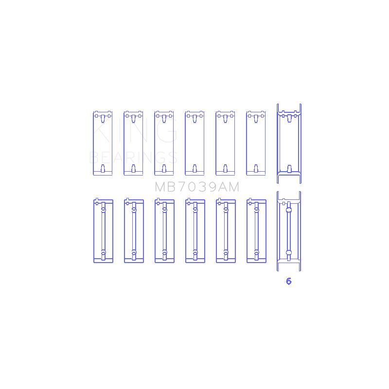 King Engine Bearings Main Bearing Set for 2007-2010 BMW X3 (MB7039AM)