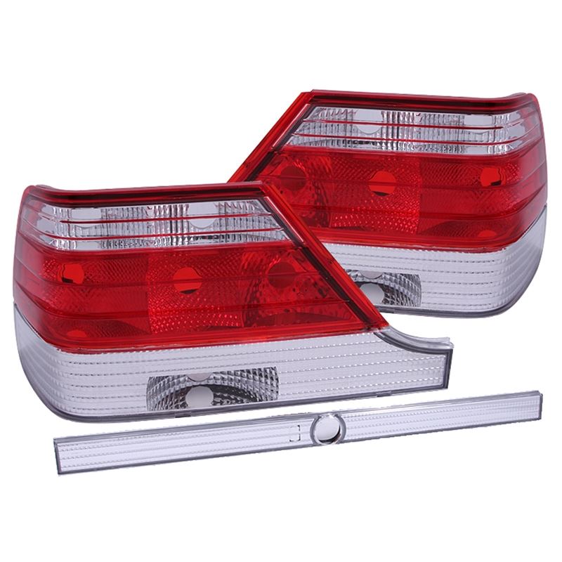 ANZO USA 1995-1999 Mercedes Benz S Class W140 Taillights Red/Clear (221153)