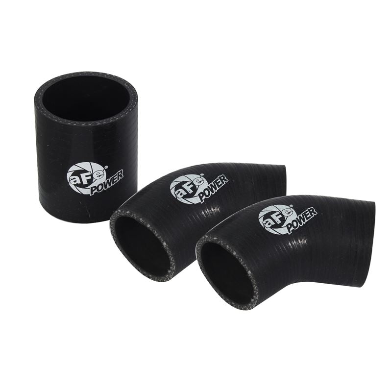 aFe BladeRunner 2-1/2 IN Aluminum Hot Charge Pipe Black (46-20128)