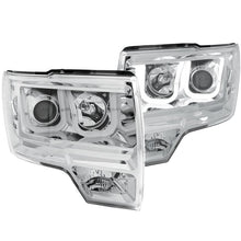 Load image into Gallery viewer, ANZO USA 2009-2014 Ford F-150 Projector Headlights w/ U-Bar Chrome (111264)