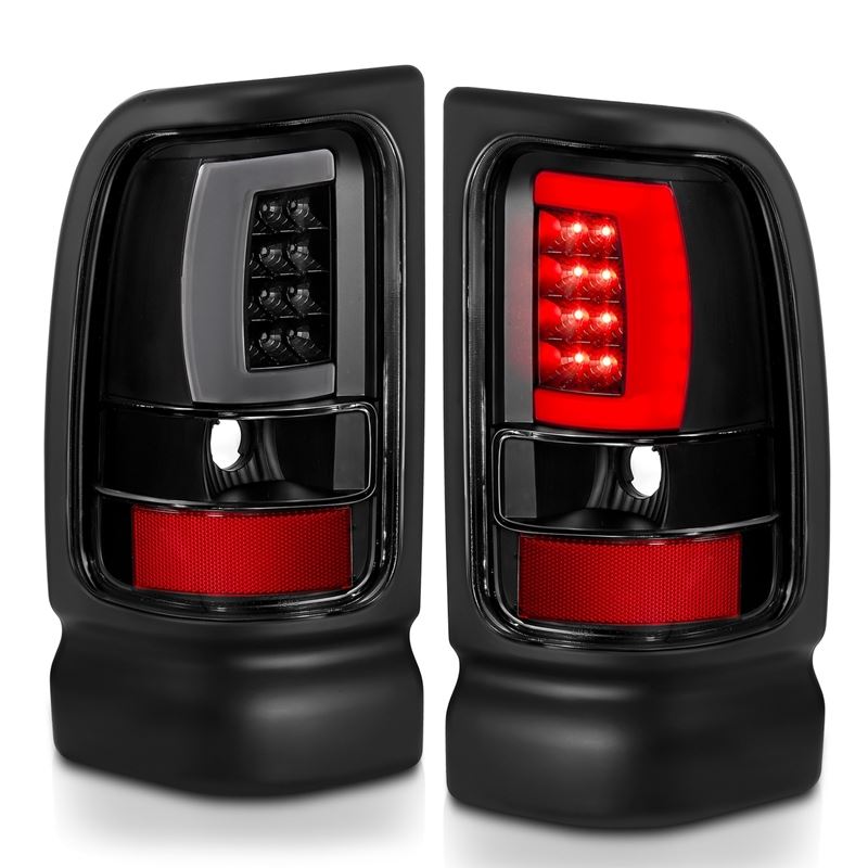 ANZO USA Tail Light Assembly, LED, Clear Lens, Black Housing, Pair, (311339)