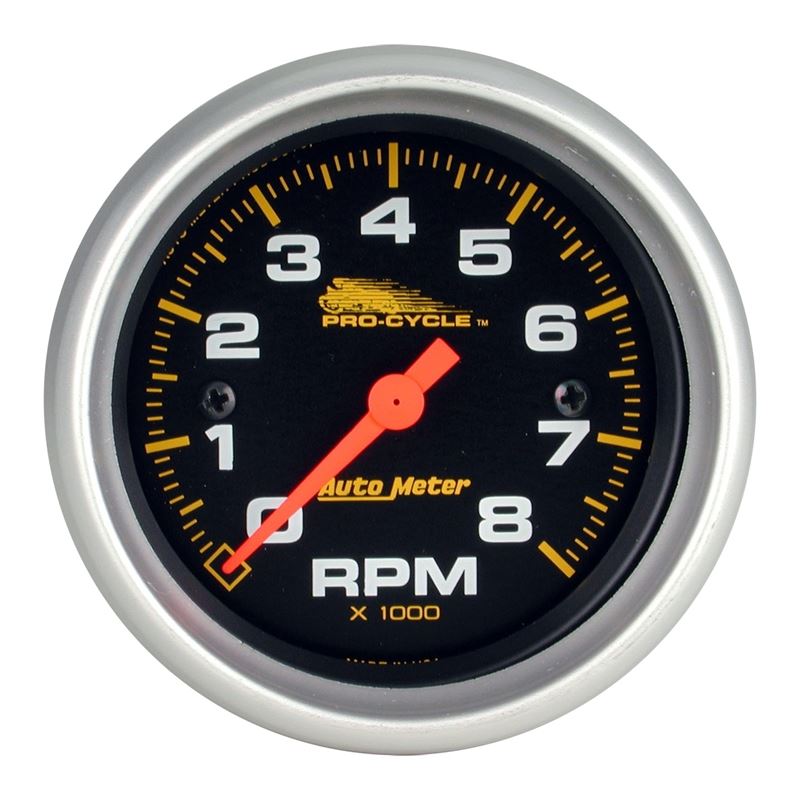 AutoMeter Pro-Cycle Gauge Tach 2 5/8in 8K Rpm 2and4 Cylinder Black (19324)