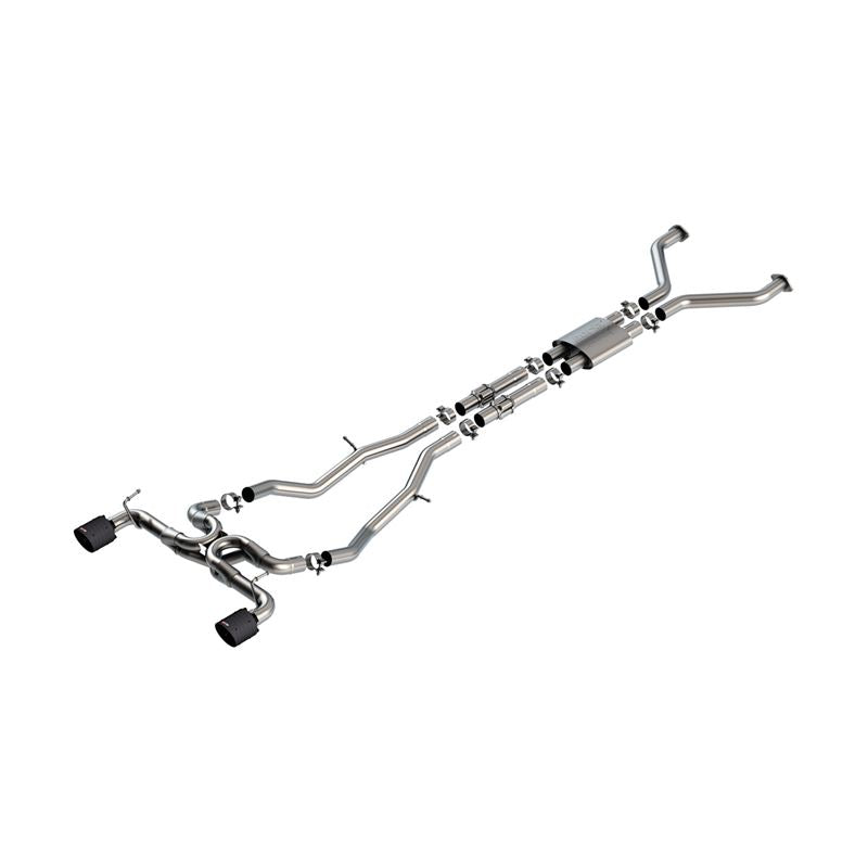 Borla 2.5in ATAK Cat Back Exhaust 4.5in Tip Carbon Fiber Black Anodized for 22-24 Nissan Z (140930CFBA)