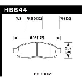 Hawk Performance Performance Ceramic Brake Pads (HB644Z.785)