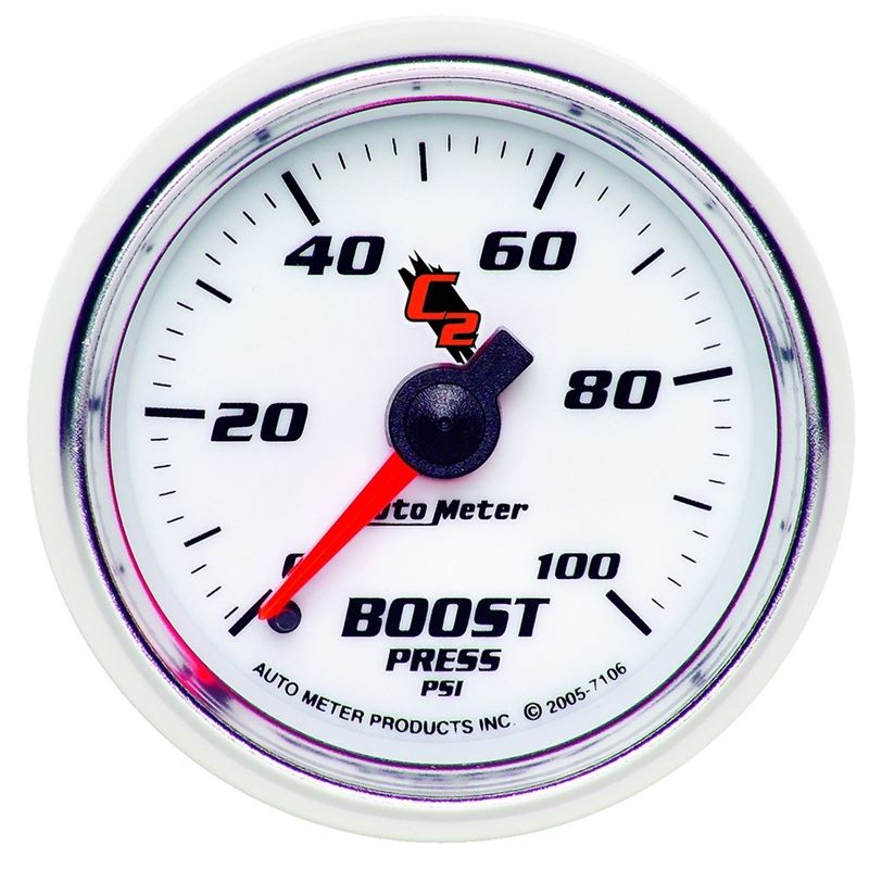 AutoMeter C2 52mm 0-100 PSI Mechanical Boost Gauge (7106)