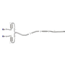 Load image into Gallery viewer, Takeda 3 IN 304 Stainless Steel Cat-Back Exhaust System w/ Blue Flame Tips (49-36624-L)