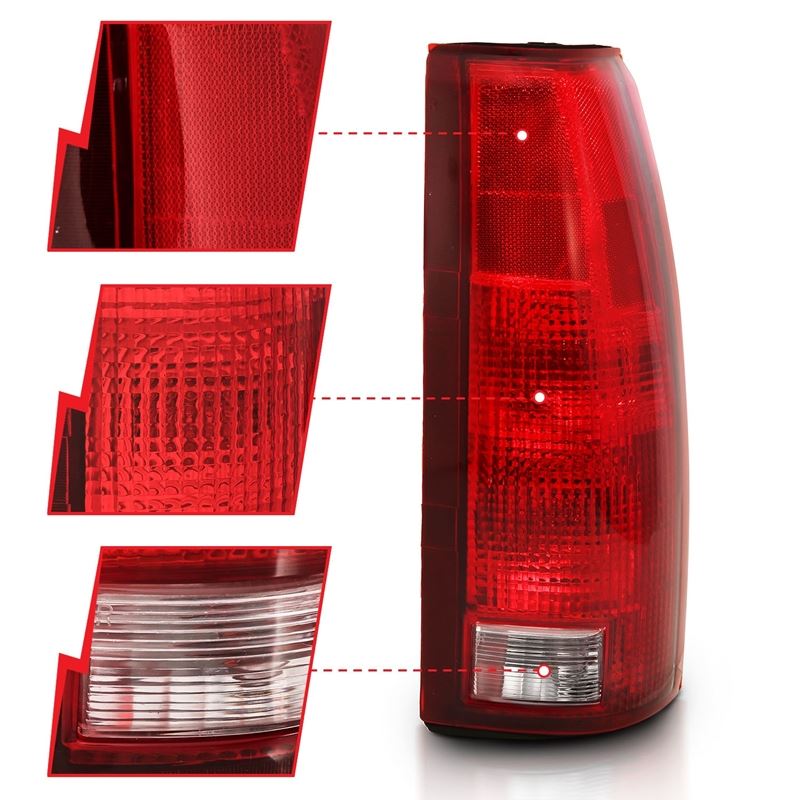 ANZO USA Tail Light Assembly, Red/Clear Lens, w/Circuit Board, OE Replacement, (311300)