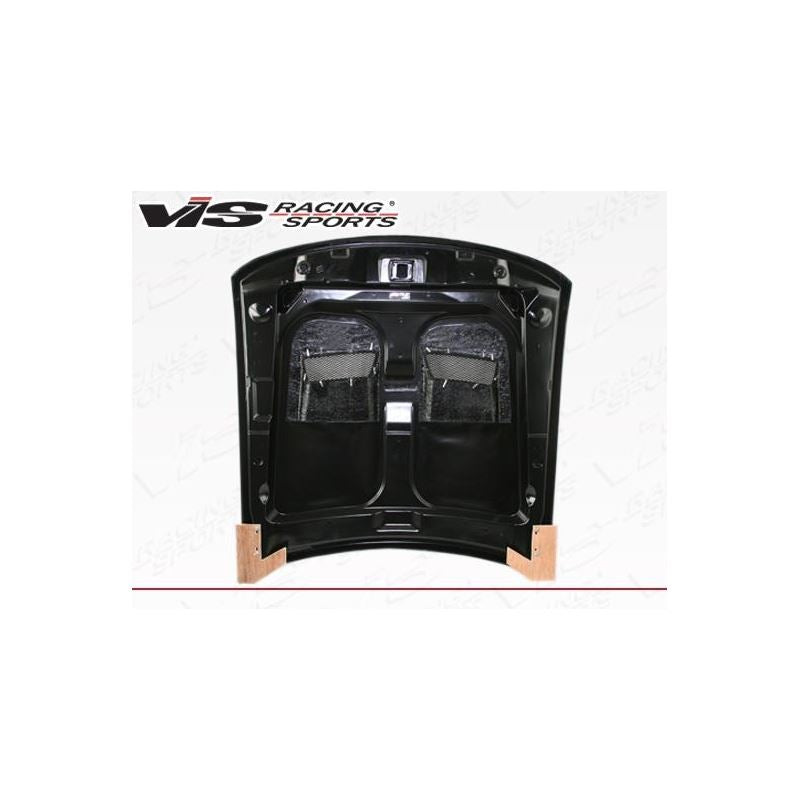 VIS Racing Heat Extractor Style Black Carbon Fiber Hood (99FDMUS2DGT-010C)