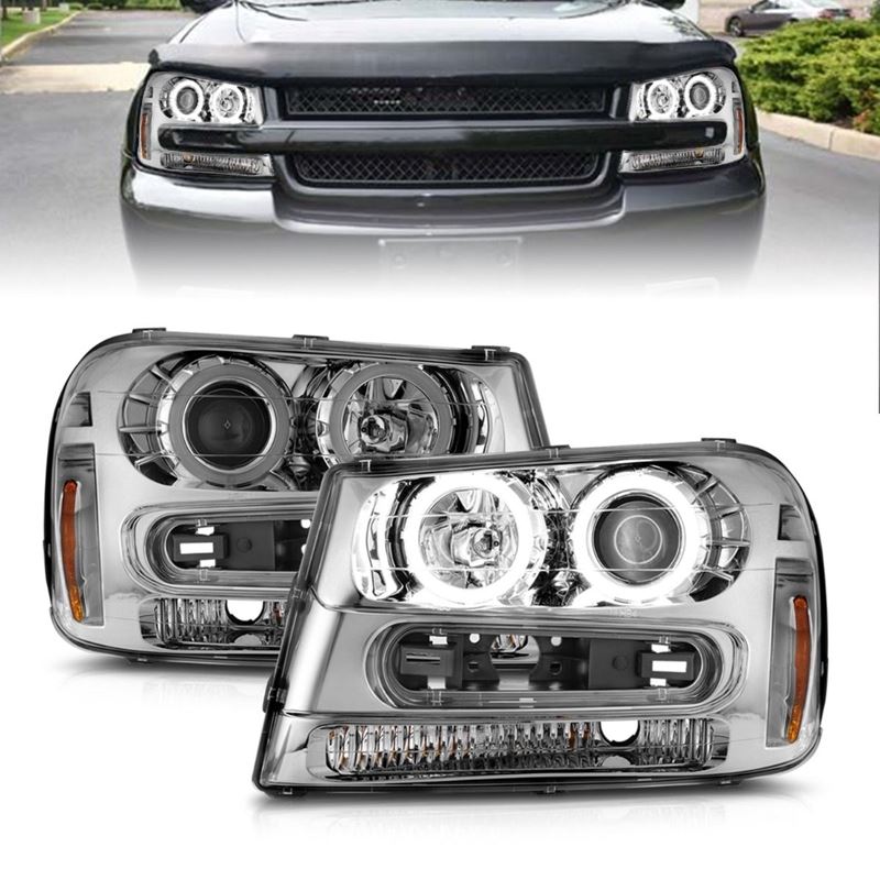 ANZO USA Projector Headlight for Chevrolet Trailblazer 02-09, Trailblazer EXT 02-06 (111573)